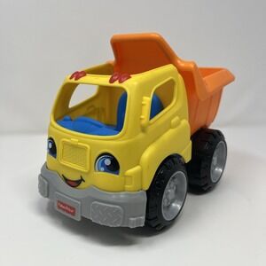 Fisher Price Little People Dump Truck Yellow Construction Truck